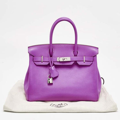 Hermès Birkin 30 Magnolia Evercolor Leather Bag