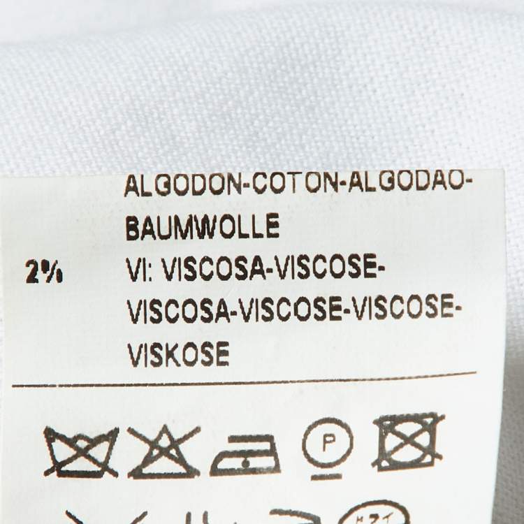 Dolce & Gabbana White Cotton Tweed Trim T-Shirt - Size S