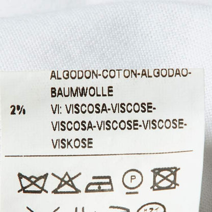 Dolce & Gabbana White Cotton Tweed Trim T-Shirt - Size S