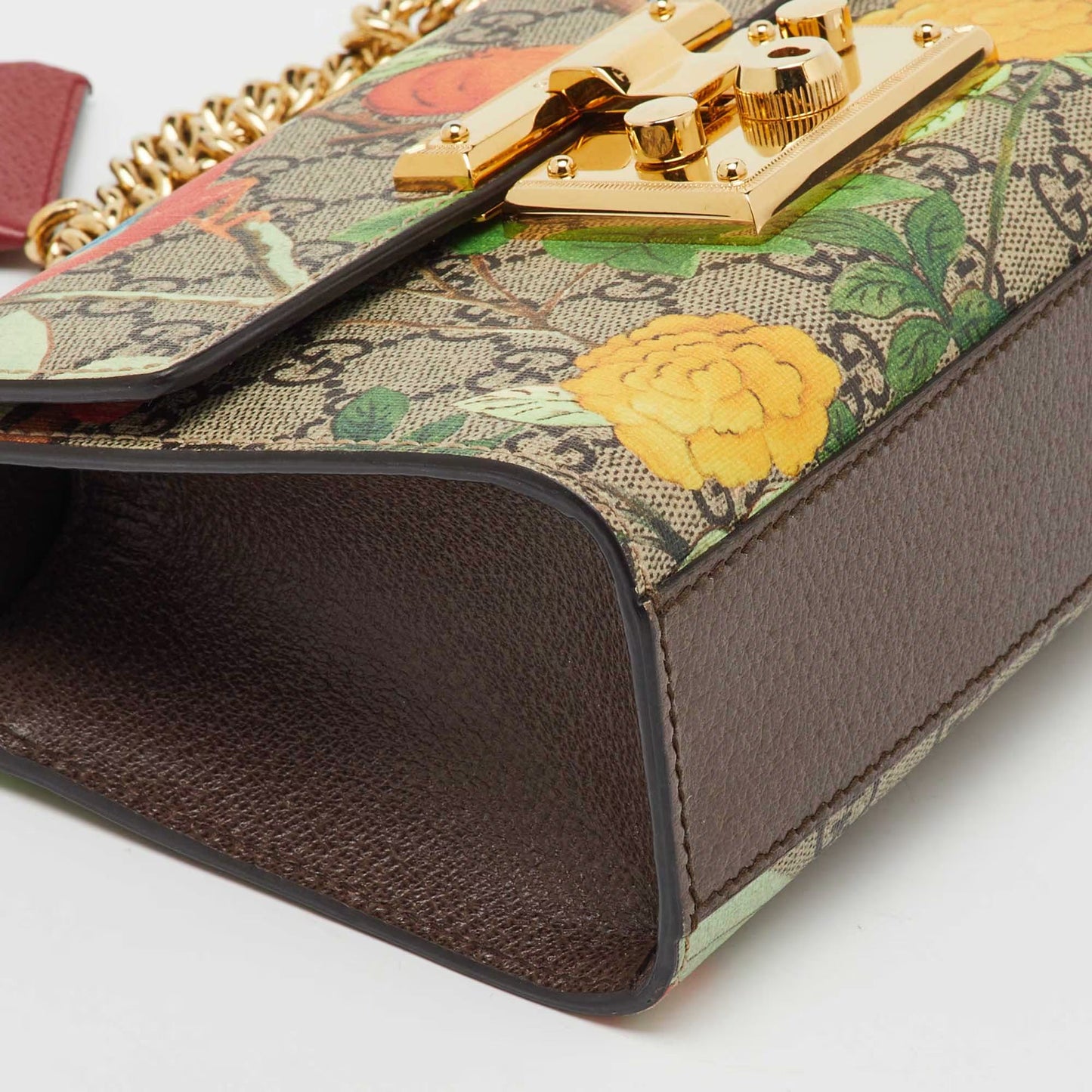 Gucci Multicolor GG Supreme Canvas Tian Print Small Padlock Shoulder Bag