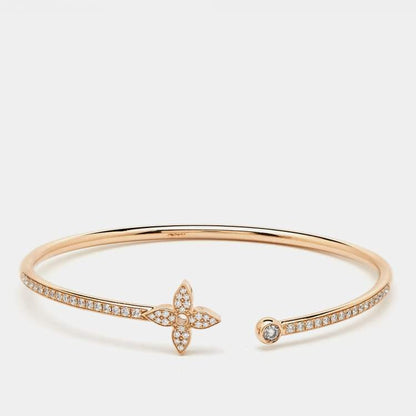 Louis Vuitton Idylle Blossom Twist Diamonds 18k Rose Gold Bracelet 15