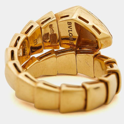 Bvlgari Serpenti Viper Mother of Pearl 18k Yellow Gold Ring