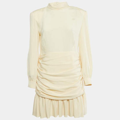 Gucci Cream Silk Drape Detail Mini Dress – Size L – Brand New