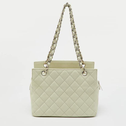 Chanel Off White Caviar Leather Petite Timeless Shopper Tote