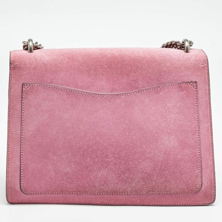 Gucci Pink Suede Dionysus Medium Shoulder Bag