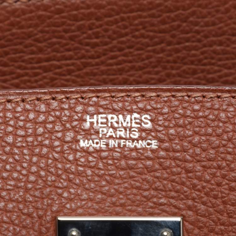 Hermès Noisette Evercolor Leather Palladium Hardware Birkin 30 Bag