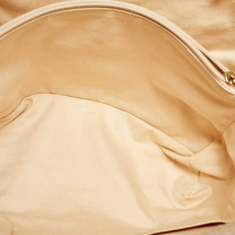 Chanel Beige Tweed CC Nature Tote Bag