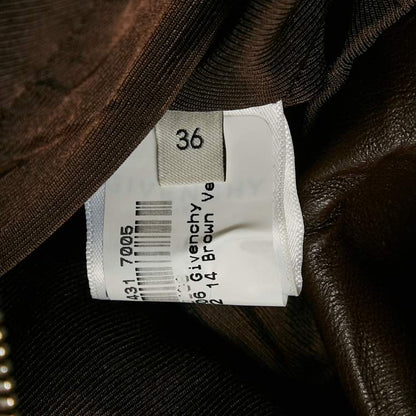 Givenchy Brown Braided Leather Peplum Vest – Size S – Brand New