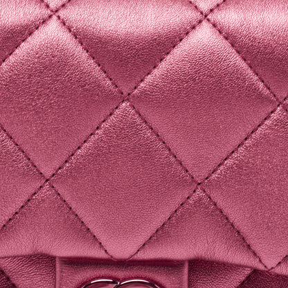 Chanel Mini Flap Bag in Metallic Pink Quilted Leather