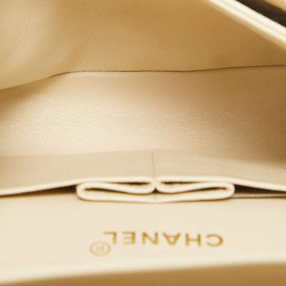 Chanel Small Classic Double Flap Bag in Cream Quilted Leather