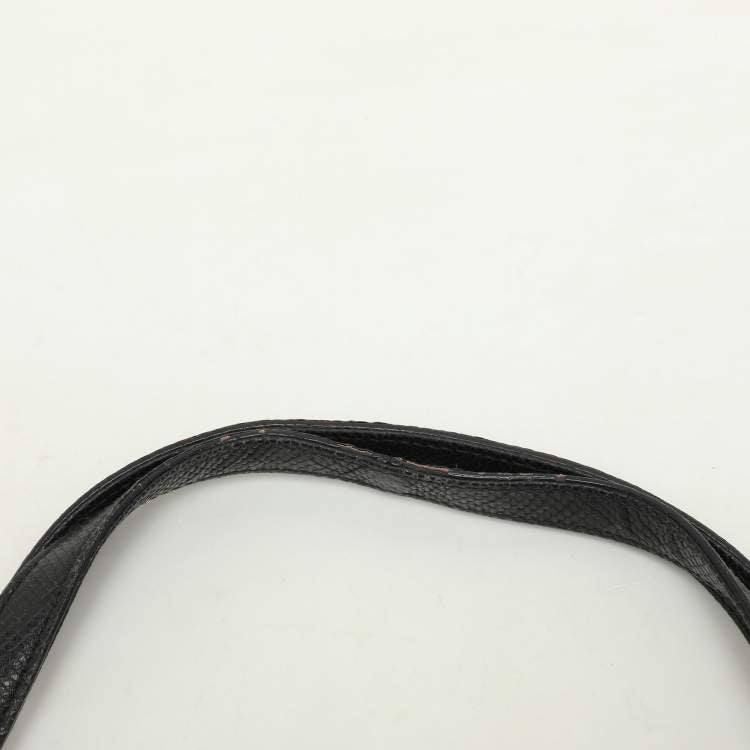 Gucci Black Karung Leather Shoulder Bag