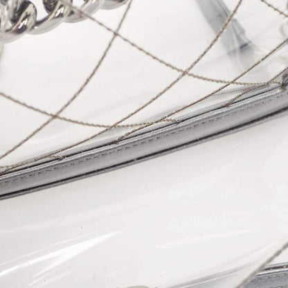 Chanel Grey/Clear Quilted PVC & Leather Small