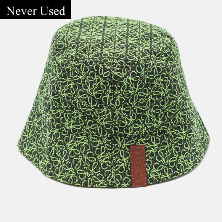 Loewe Green Anagram Jacquard Bucket Hat