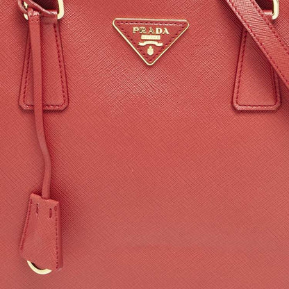 Prada Red Saffiano Lux Leather Medium Tote
