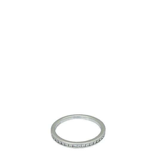 Tiffany & Co Platinum Diamond Soleste Half Eternity Ring Size 51