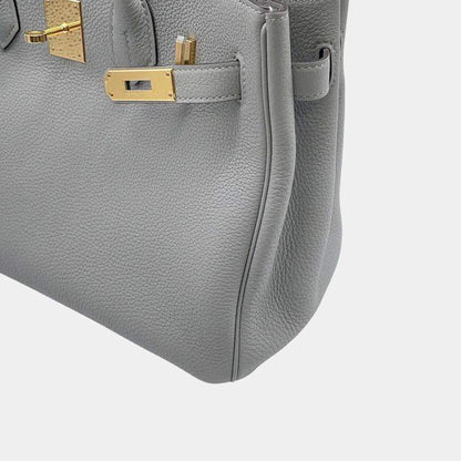 Hermès Birkin 30 Gris Mouette Togo Leather Bag with Gold Hardware