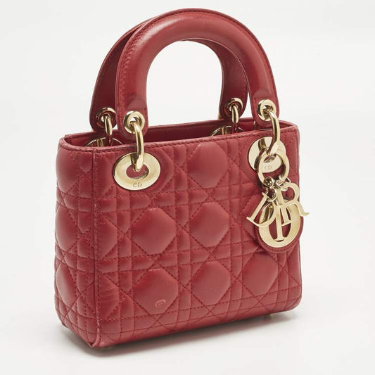 Dior Mini Lady Dior Tote in Red