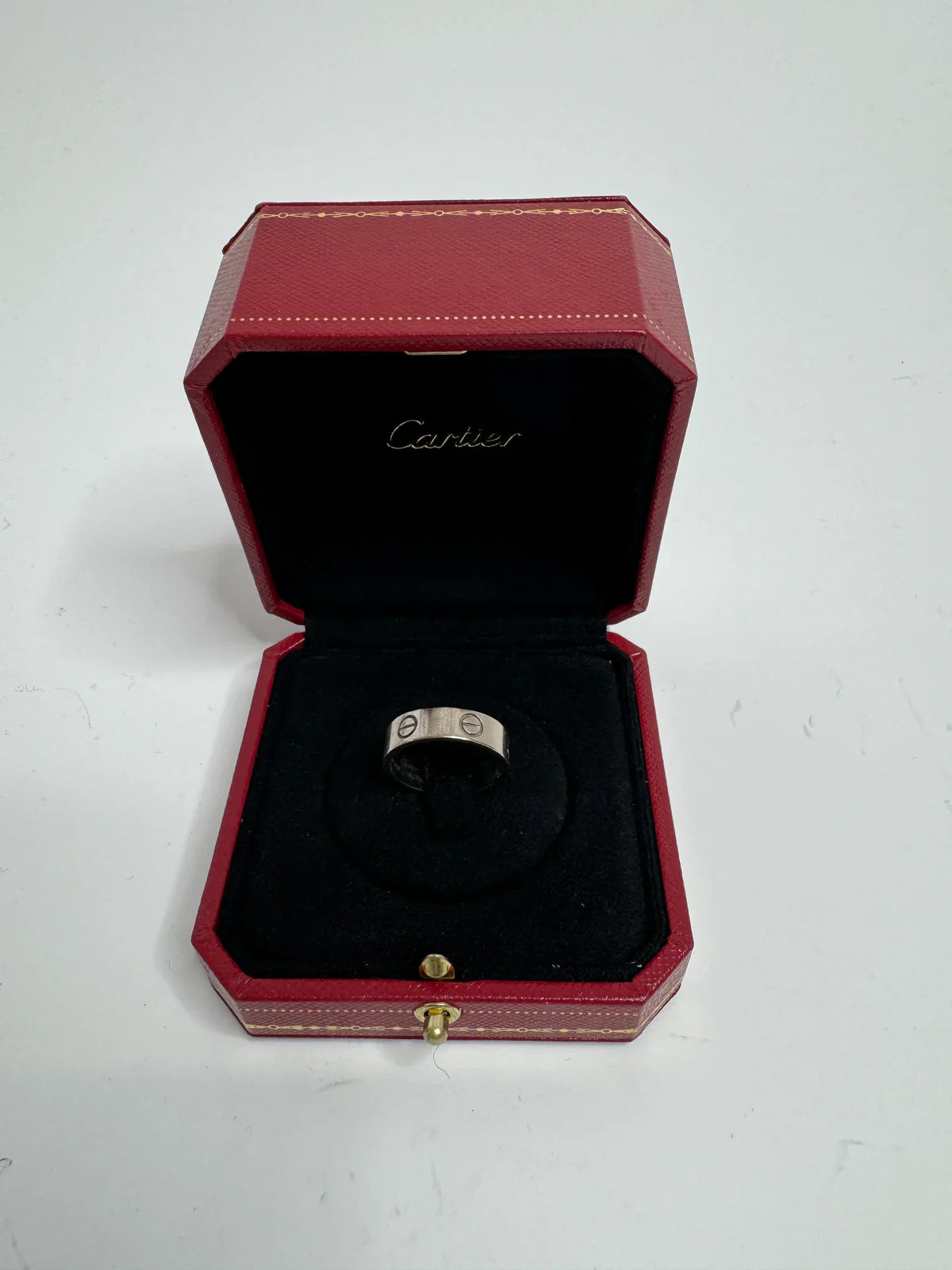 CARTIER LOVE RING IN 18CT WHITE GOLD (SIZE 55)