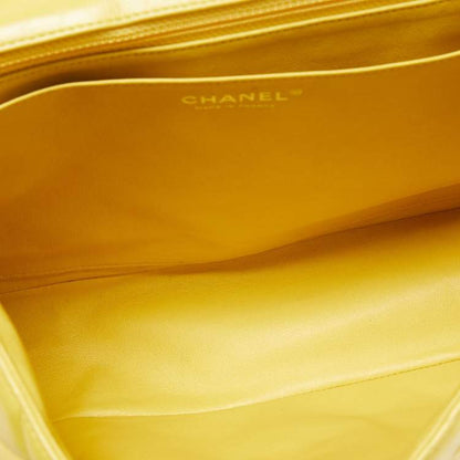 Chanel Yellow Quilted Lambskin Maxi Classic Single Flap Bag – Fair Condition