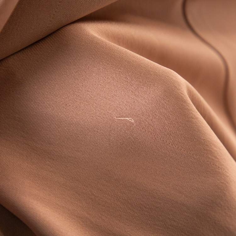 Gucci Pale Pink Silk Crepe Brooch Detail Draped Gown – Size M