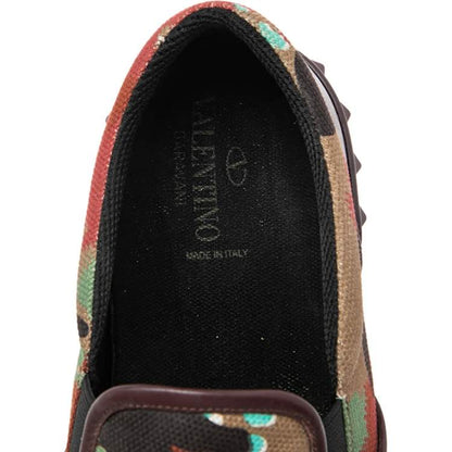 Valentino Camouflage Rockstud Low Top Sneakers Size 40