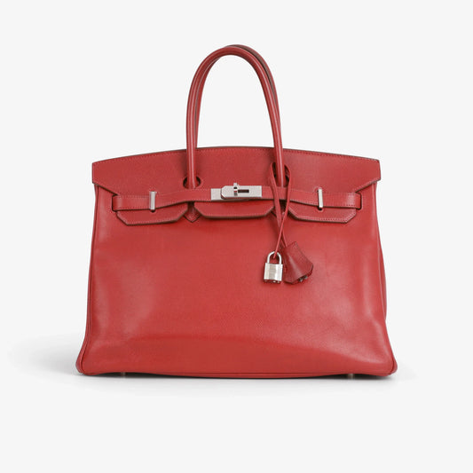 Hermès Birkin 35 - Rouge Amarante Courchevel | Palladium Hardware