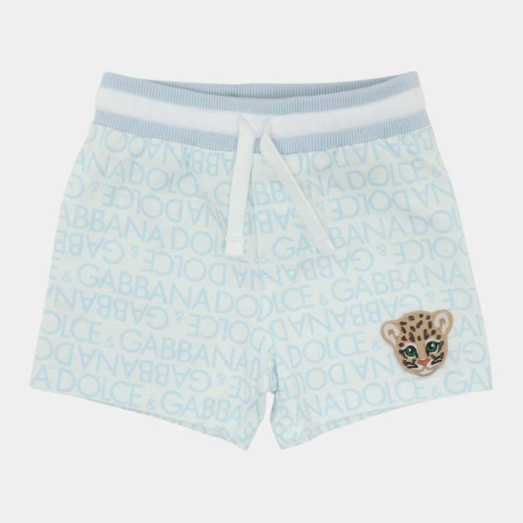 Dolce & Gabbana Baby Logo Knit Shorts – Blue/White (Size 6-9 Months, Brand New)