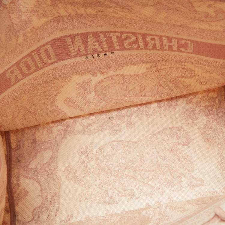 Dior Pink Embroidered Canvas Small Dioriviera Book Tote – Medium