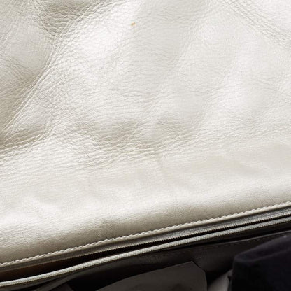 Chanel Metallic Grey Quilted Leather Maxi Classic Single Flap Bag