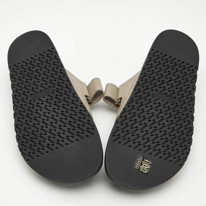 Hermès Grey Leather Chypre Sandals 42.5