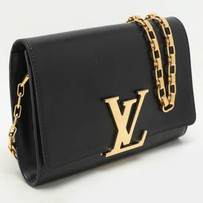 Louis Vuitton Black Leather Chain Louise GM