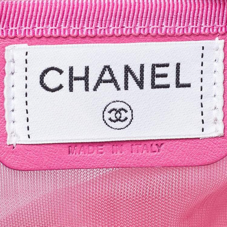 Chanel Pink Mesh & Fabric CC Belt Bag