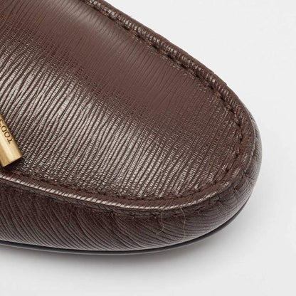 Tod’s Brown Leather Lace-Up Driving Loafers - Size 39.5