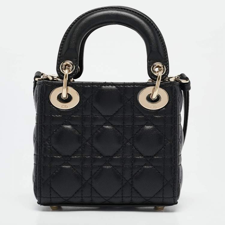 Dior Micro Lady Dior Tote – Black Cannage Leather