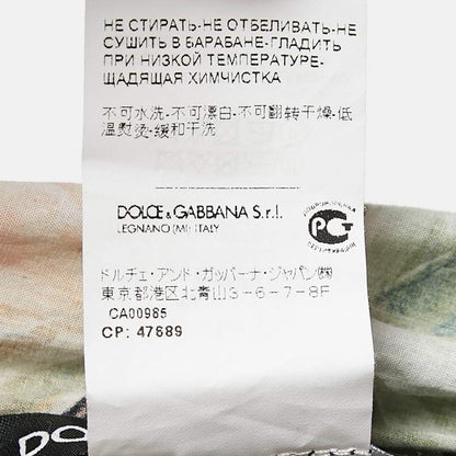 Dolce & Gabbana Multicolor Floral Cotton Tie-Strap Top – XS – NWT