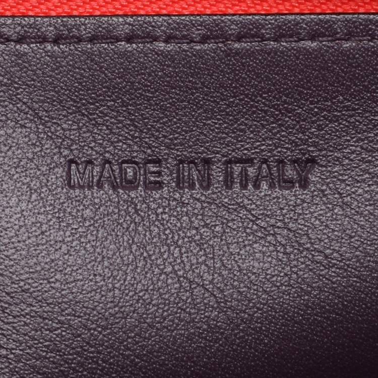 Christian Dior Coral Grained Leather Diorissimo Tote Bag