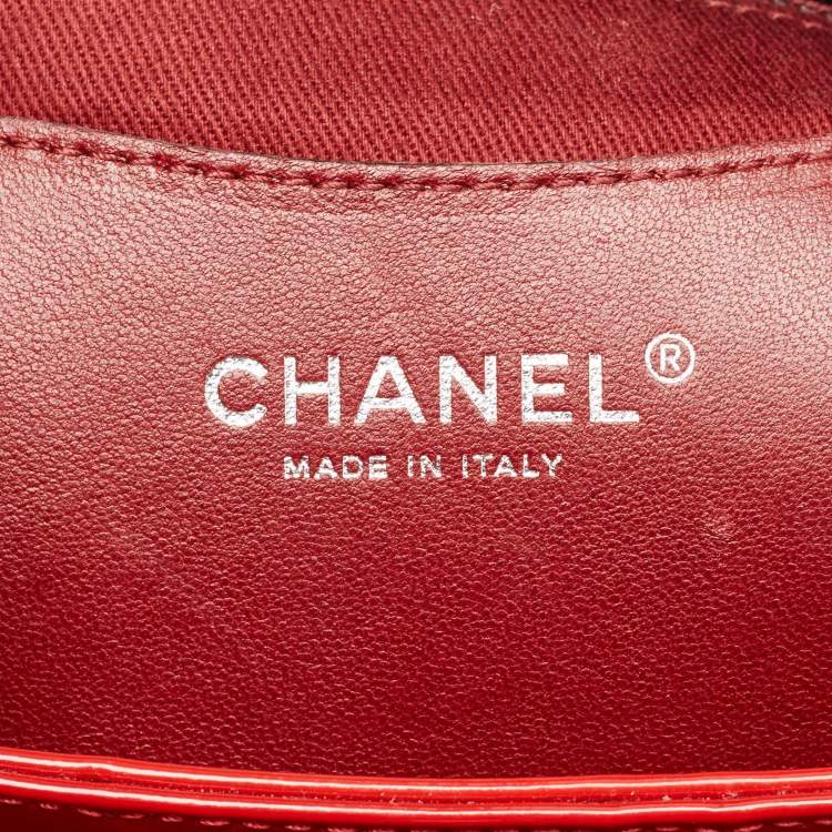 Chanel Red Patent Leather Large Just Mademoiselle Bag