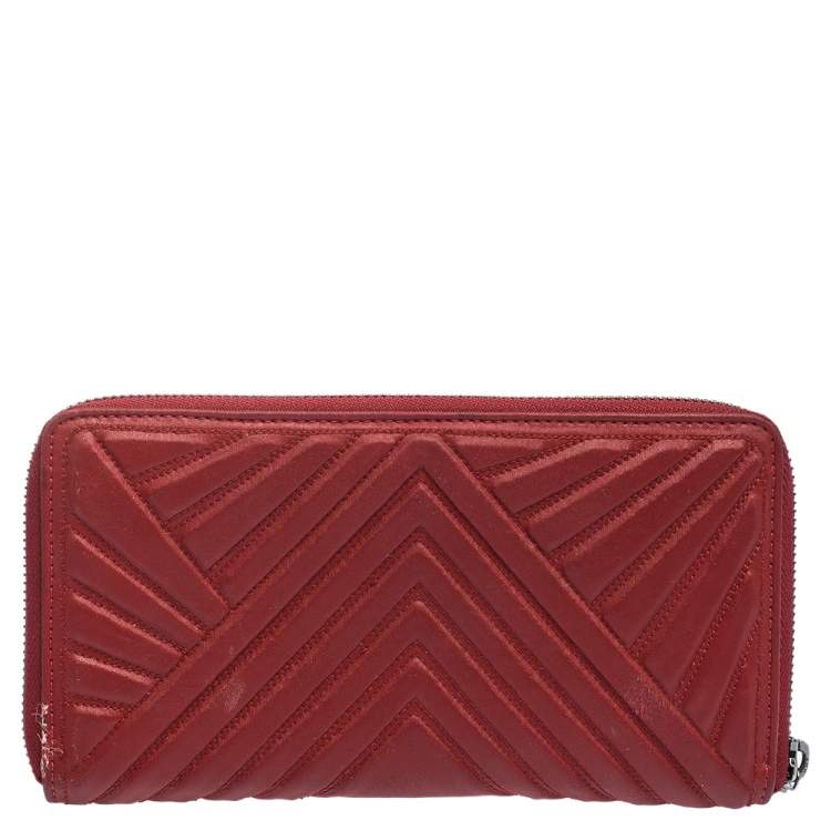 Valentino Red Zip-Around Wallet