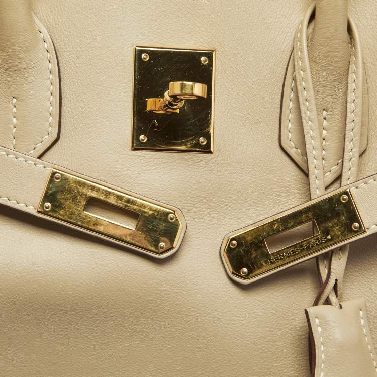 Hermès Birkin 35 Beige Swift Leather Bag