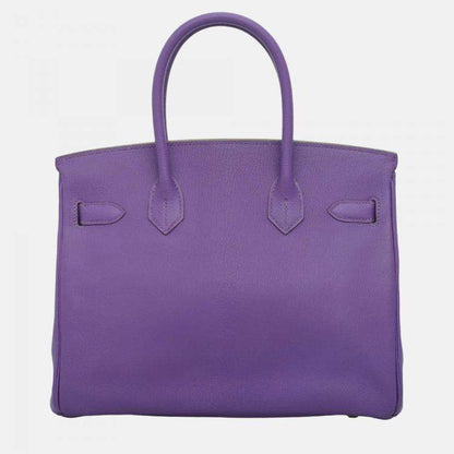 Hermès Birkin 30 Purple Leather with Gold Hardware