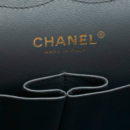 Chanel Grey Quilted Leather Jumbo Classic Double Flap Bag
