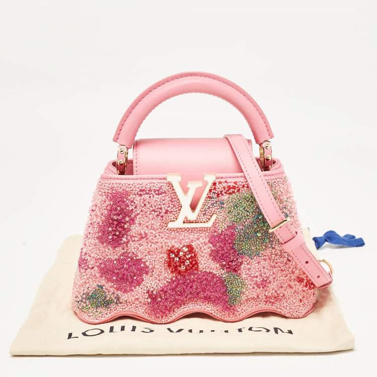 Louis Vuitton Capucines Mini – Rose Embroidered