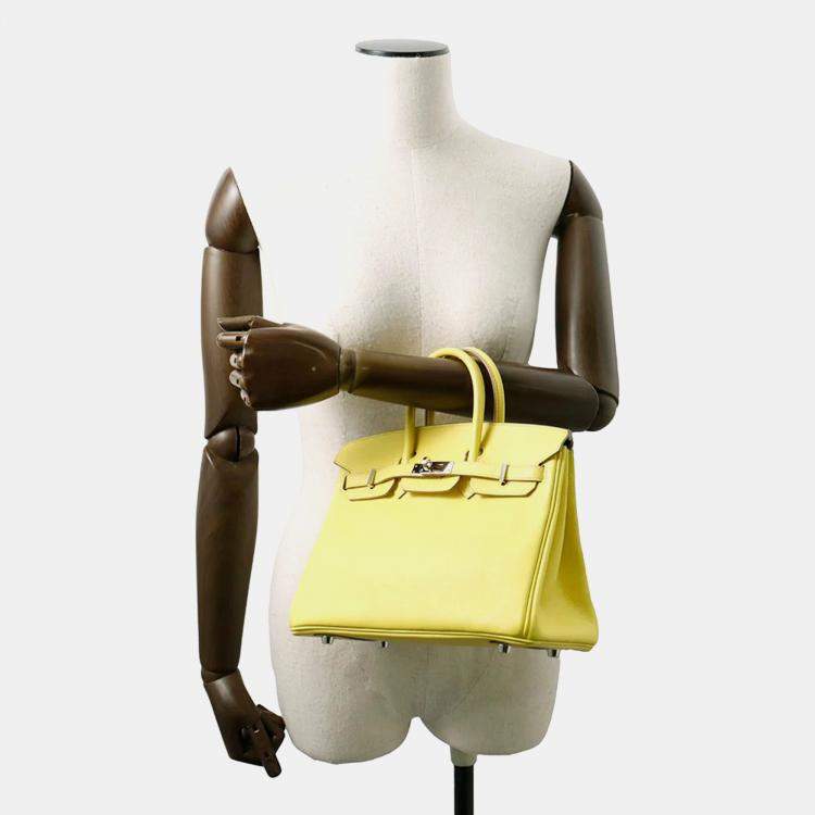 Hermès Birkin 25 Verso Lime & Blue Novillo Leather Tote Bag