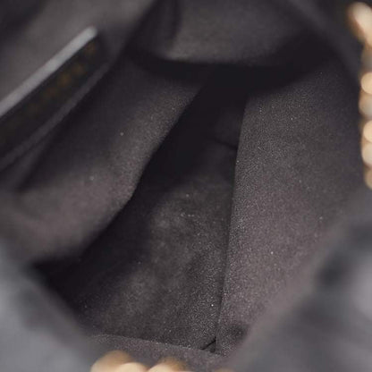 Chanel Black Shimmer Leather Coco Pleats Sling Backpack