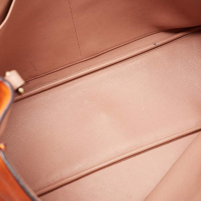 Dior Large Orange Leather Diorissimo Shopper Tote – With Pouch