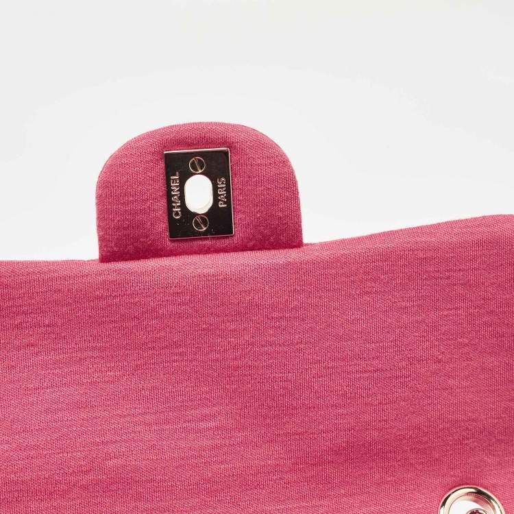 Chanel Pink Quilted Jersey Small Classic Flap Bag