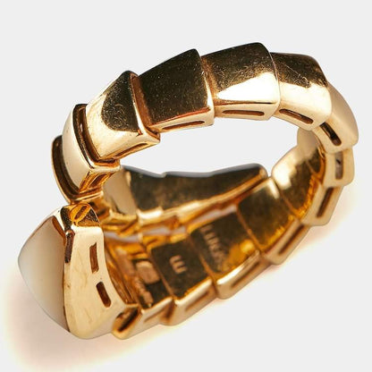 Bvlgari Serpenti Viper Mother of Pearl 18k Yellow Gold Ring