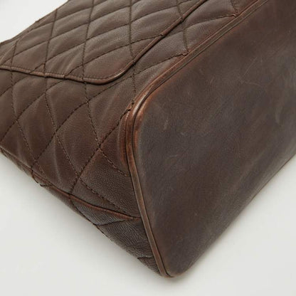 Chanel Dark Brown Quilted Leather CC Bag