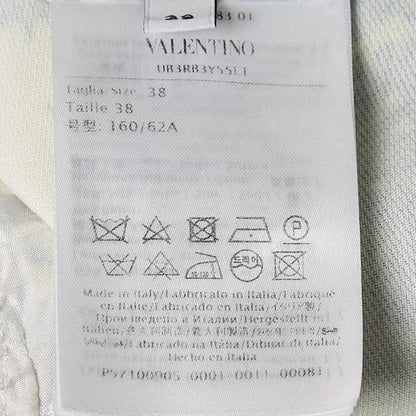 Valentino Blue Floral Print Wool Blend Wide-Leg Trousers – Size S