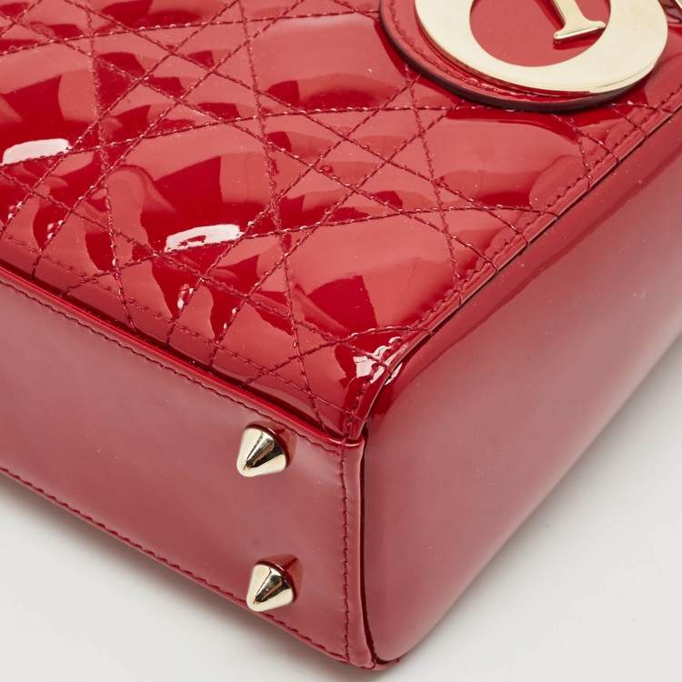 Dior Small Lady Dior Tote in Red